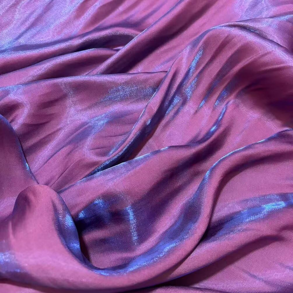 1 Yard Gold Green Iridescent Soft Satin Fabric Well Drap Fabric,Shirt Doll Clothes DIY Dress Fabric Material 59" Width Decoration Photography