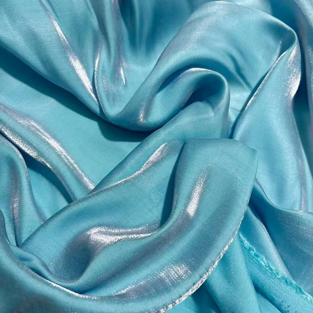 1 Yard Gold Green Iridescent Soft Satin Fabric Well Drap Fabric,Shirt Doll Clothes DIY Dress Fabric Material 59" Width Decoration Photography