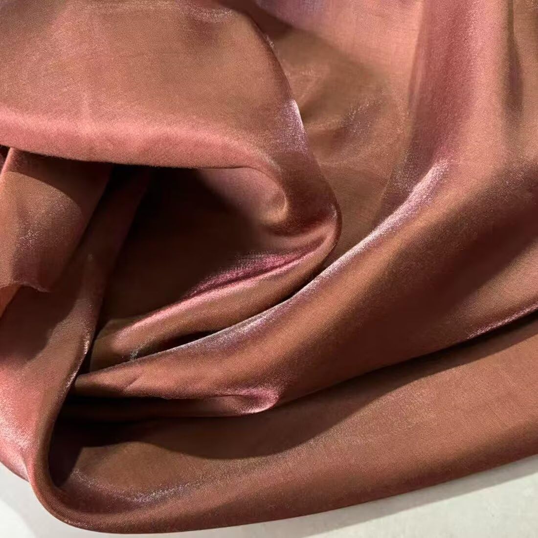 1 Yard Gold Green Iridescent Soft Satin Fabric Well Drap Fabric,Shirt Doll Clothes DIY Dress Fabric Material 59" Width Decoration Photography