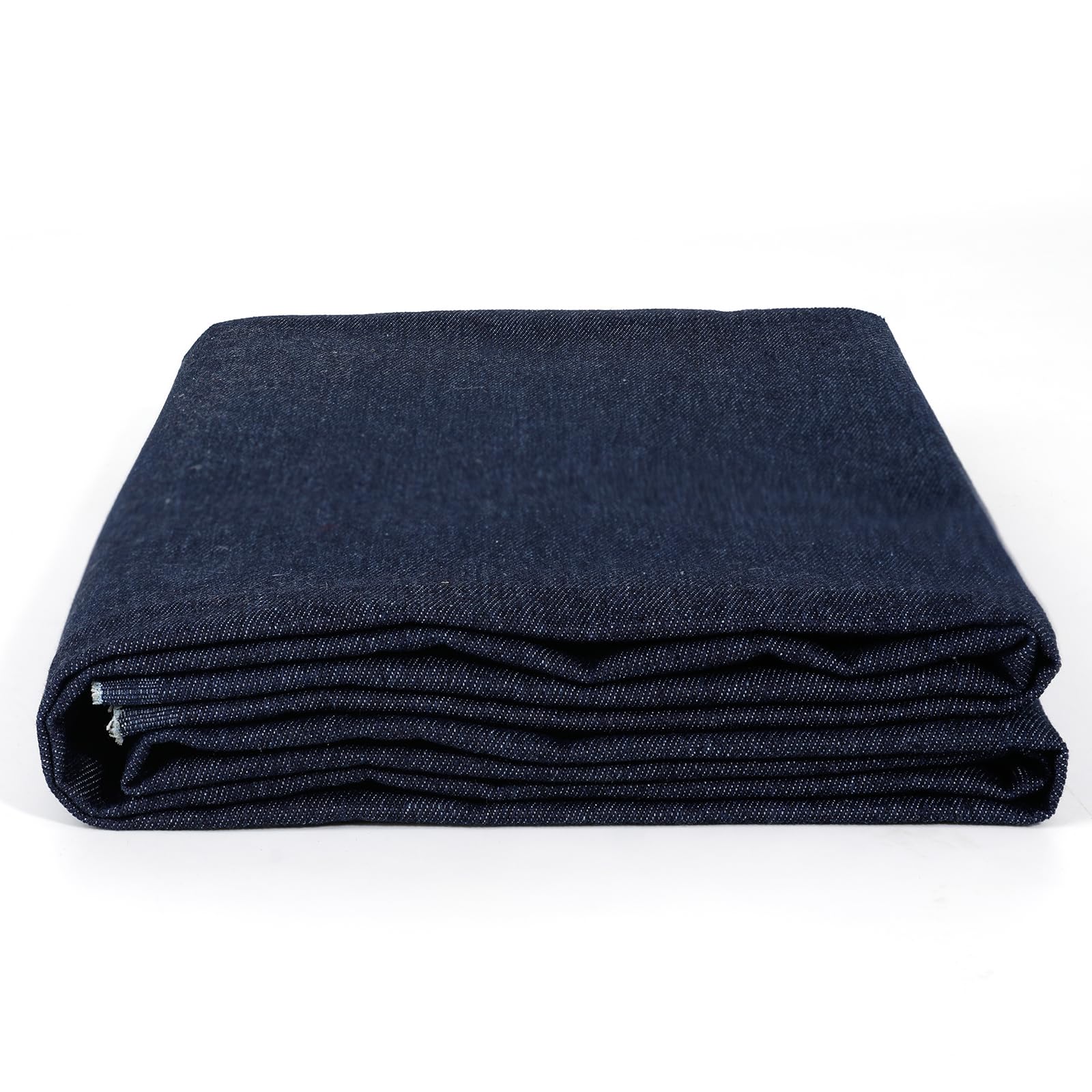 10 OZ 100% Cotton Indigo Washed Denim Fabric | 62" Wide by The Yard | Black for Jeans, Jackets, Skirts & Dresses