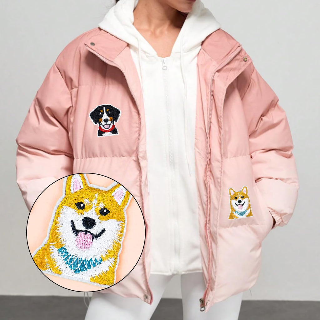 12PCS Dog Iron On Patches Aesthetic Cute Puppy Face Embroidery Appliques for Clothing Denim Jackets Jeans Backpacks Trucker Hats Phone Case DIY Crafts Gifts