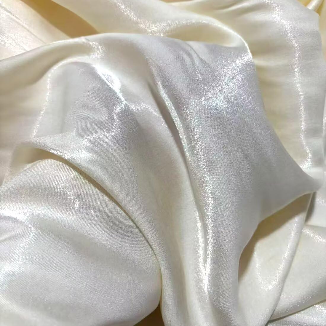 1 Yard Gold Green Iridescent Soft Satin Fabric Well Drap Fabric,Shirt Doll Clothes DIY Dress Fabric Material 59" Width Decoration Photography