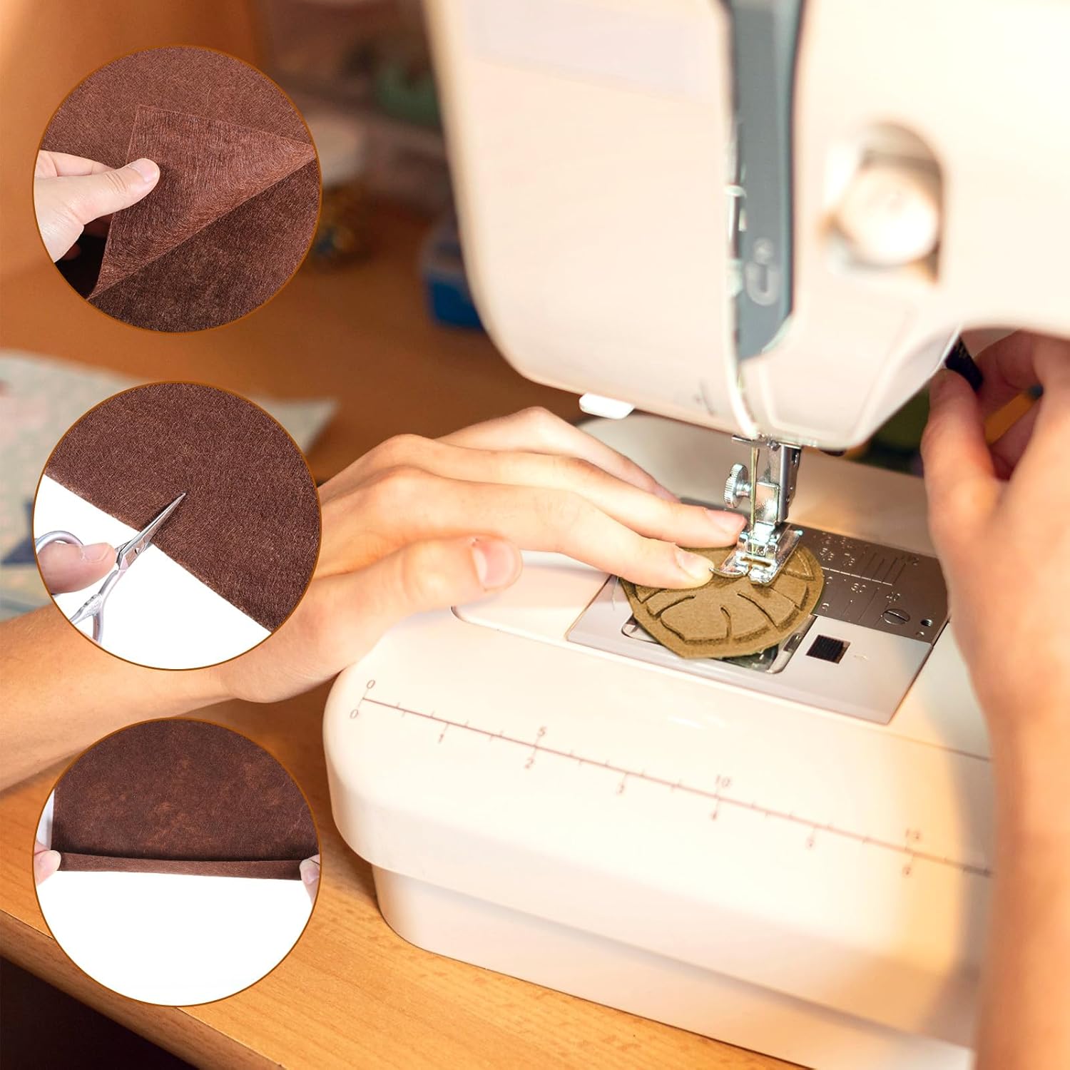 12 Pcs Soft Felt Sheets, 7.8"×11.8" 1mm Assorted Colors Soft Felt Sheets 3 Assorted Brown Series Colors Felts Pack Non-Woven Acrylic Craft Fabric Fabric Square for Craft DIY and Embroidery Projects