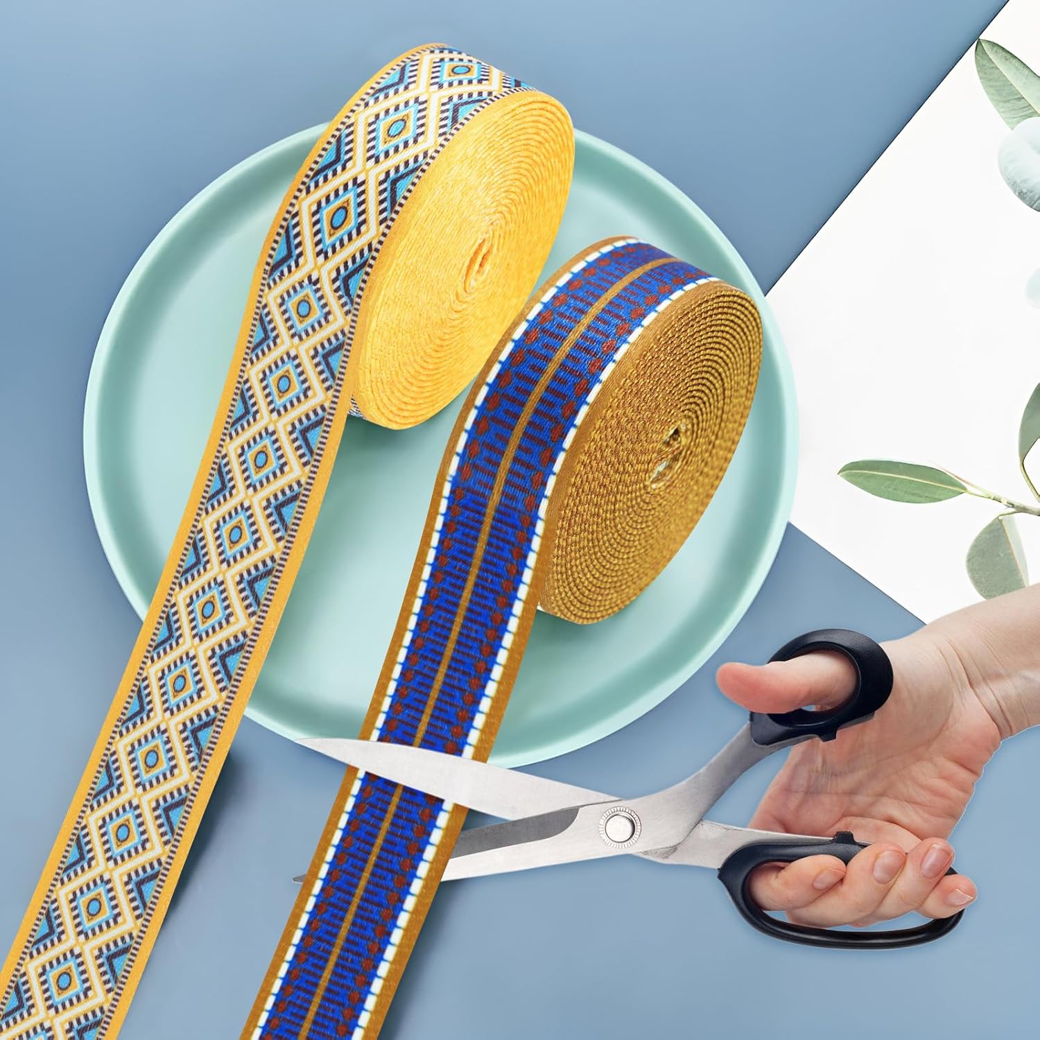 Nylon Webbing 1.5 Inch Patterned Webbing Strap High Strength Nylon Strap for Bags Indoor Outdoor Gear Crafting DIY Repairing Belt Camping Hiking Sports