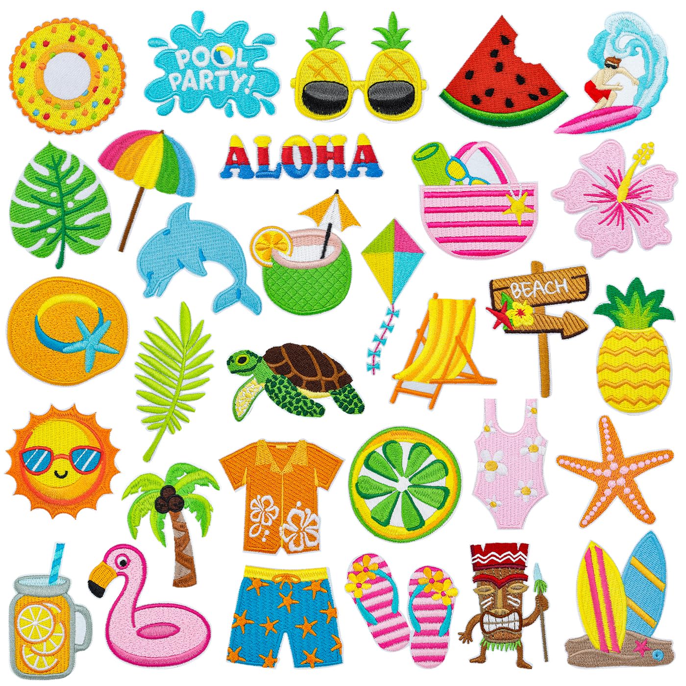 16PCS Coastal Cowgirl Iron On Patches Seahorse Turtle Boots Wave Western Ocean Themed Embroidery Appliques for Denim T-Shirt Jackets Jeans Vests Trucker Hats Backpacks Bags Repair DIY Crafts(Blue)