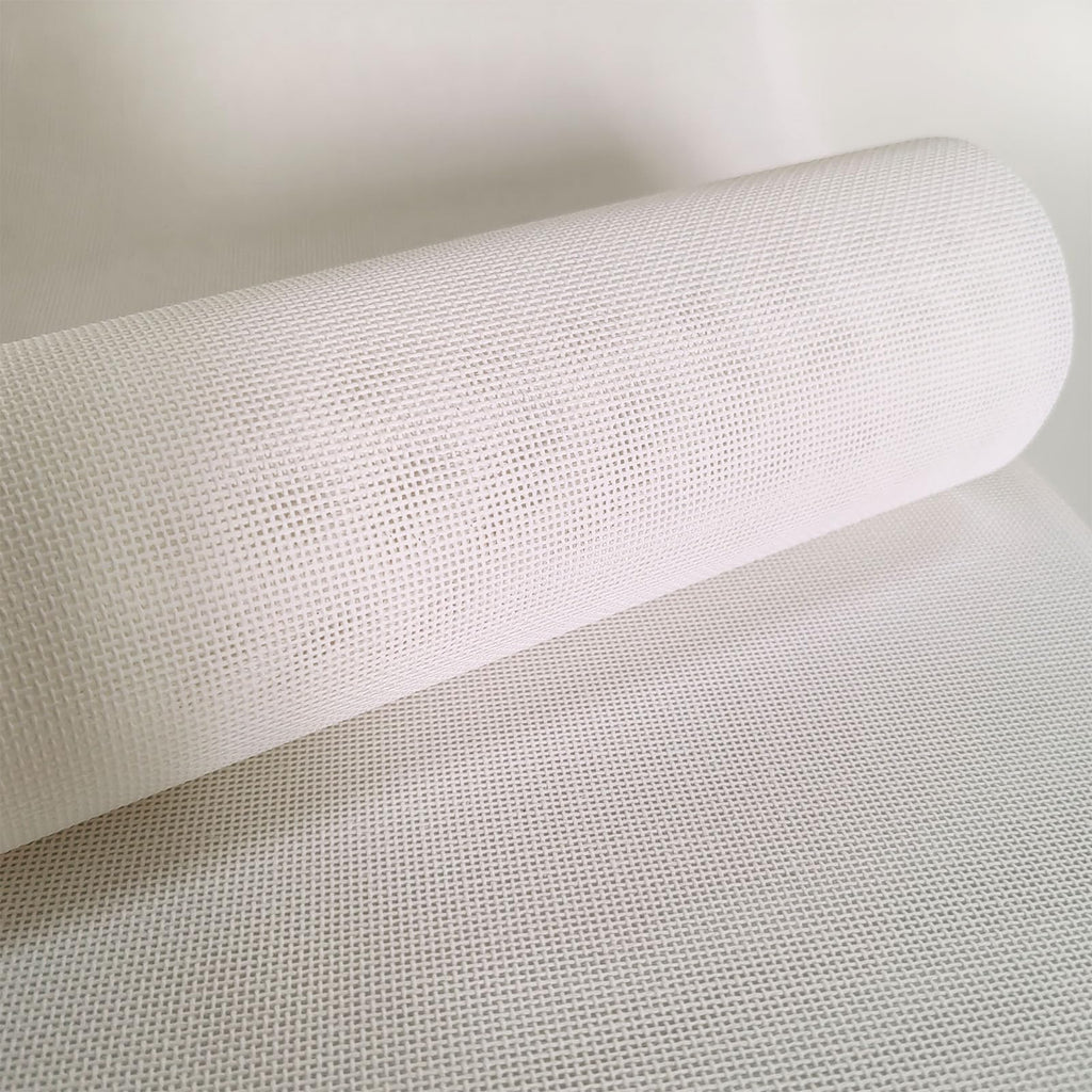 13 Mesh Needlepoint Canvas - 20x18 Inch 100% Cotton Embroidery Canvas Blank White Cloth for Needlepoint DIY Craft Projects, 1-Pack