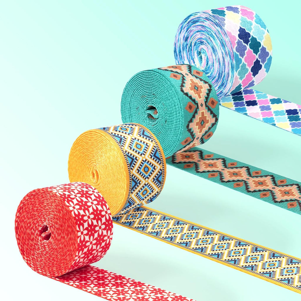 Nylon Webbing 1.5 Inch Patterned Webbing Strap High Strength Nylon Strap for Bags Indoor Outdoor Gear Crafting DIY Repairing Belt Camping Hiking Sports